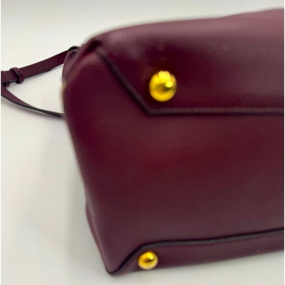 Auth Burberry Elderberry Leather Nova Check Medium Banner Tote Bag Preloved Ex++ - Picture 3 of 16